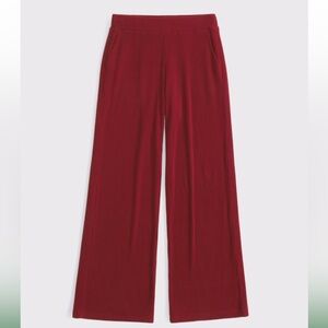 NEW Abercrombie & Fitch Brushed Rib Wide Leg Sweatpants